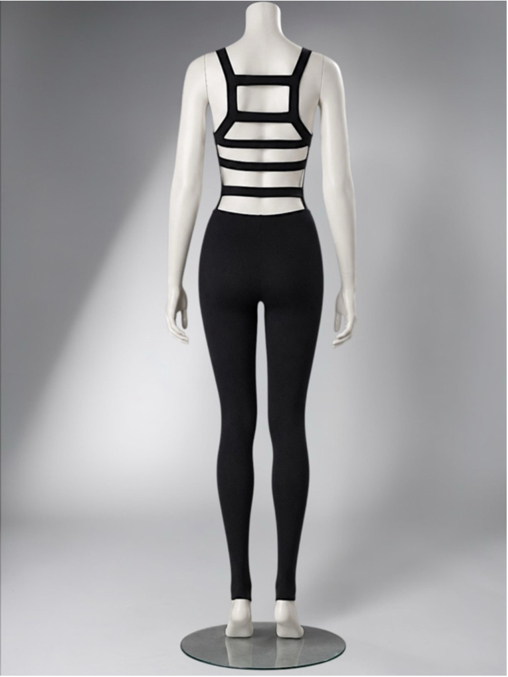ASOS Black Strappy Open-Back Catsuit Jumpsuit – Size 8 - Picture 7 of 9